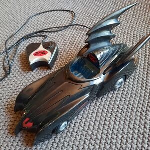 1997 Hasbro DC Comics Batman Corded Batmobile RC Remote Control Tested Works